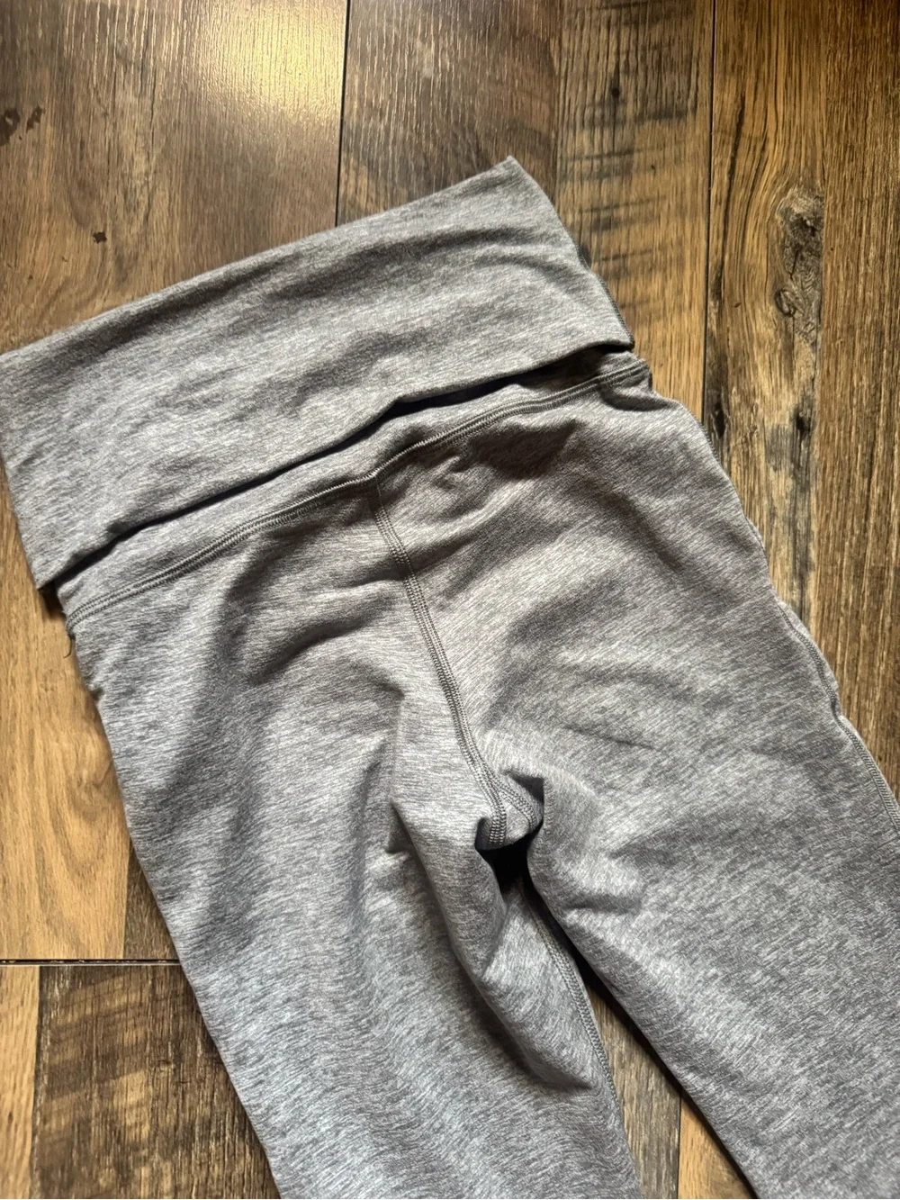 aerie Gray Flare Leggings with Fold-Over Waistband